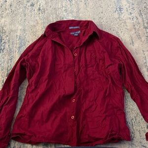 Red Button-Up Shirt